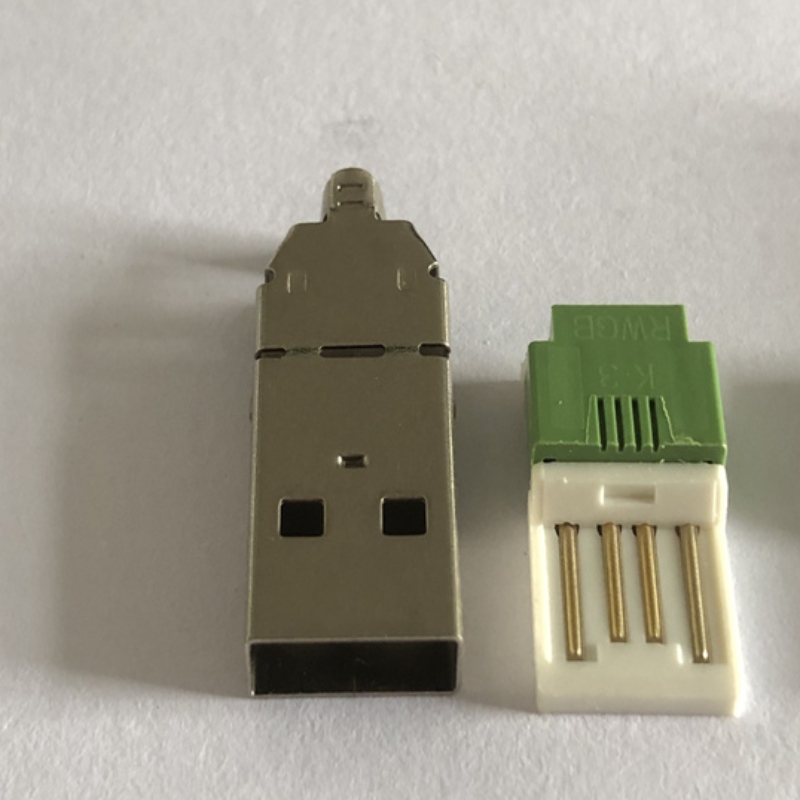 ICKEL-bevonatú USB típusú farok aljzat 3-in-1 PC DIY adapter